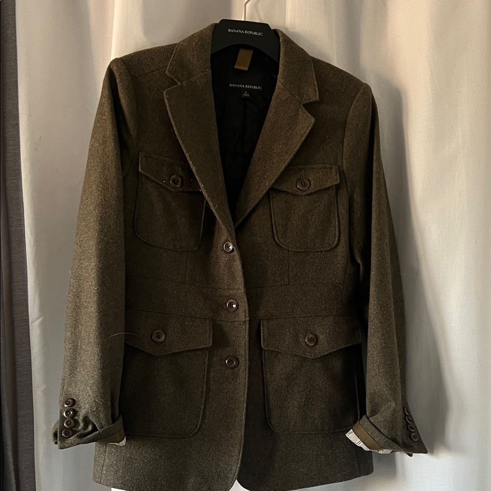 Banana Republic Dark Green Military Jacket